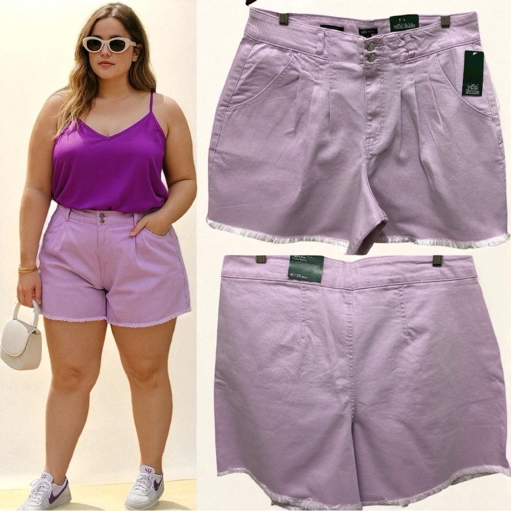 319 Wild Fable | NWT Lavender Highest Rise A-Line Shorts (Size 16 / 33)